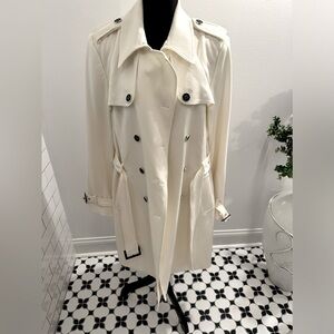 NWT. Size 16. Tommy Hilfiger double breasted trench coat. Belted waist and cuffs